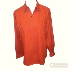 🔥Vintage Lauren Ralph Lauren Rust Button Down Long‎ Sleeve Shirt Women's …